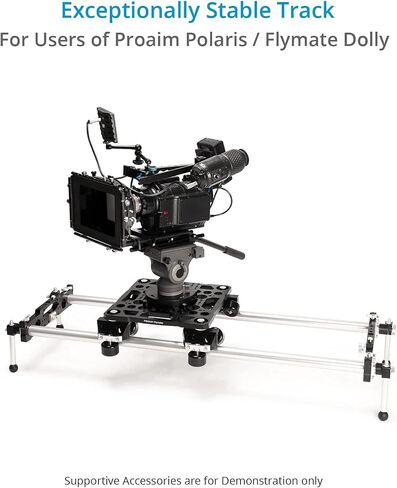 Proaim 8ft Aluminum Track Pipe Kit for Camera Dolly Systems | Fits Polaris, Fusion & Breeza dollies with 1.5" diameter pipes and supports up to 50kg payload in Kuwait