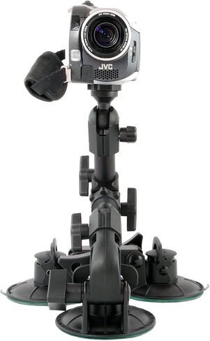 Delkin Devices Fat Gecko Mini Suction Camera Mount - Powerful Suction Cup Camera Mount for Car, Motorcycle, Desk, Window | Secure and Adjustable Action Camera Holder for Video Recording in Kuwait