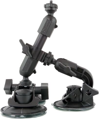 Delkin Devices Fat Gecko Mini Suction Camera Mount - Powerful Suction Cup Camera Mount for Car, Motorcycle, Desk, Window | Secure and Adjustable Action Camera Holder for Video Recording in Kuwait
