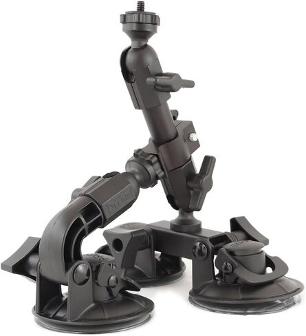 Delkin Devices Fat Gecko Mini Suction Camera Mount - Powerful Suction Cup Camera Mount for Car, Motorcycle, Desk, Window | Secure and Adjustable Action Camera Holder for Video Recording in Kuwait