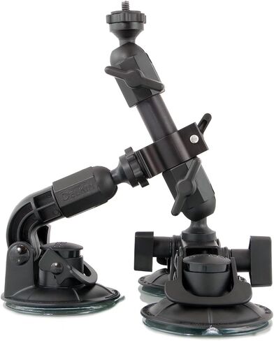 Delkin Devices Fat Gecko Mini Suction Camera Mount - Powerful Suction Cup Camera Mount for Car, Motorcycle, Desk, Window | Secure and Adjustable Action Camera Holder for Video Recording in Kuwait