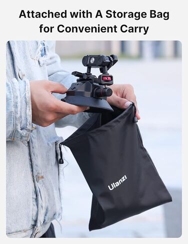 Ulanzi SC-02 Heavy-Duty Suction Cup Mount for Camera/Accessory (4.5"), Pump-actived Vacuum Camera Suction Cup Mount for Action Cameras w Quick Release NATO Magic Arm Car Boat Windshield Window Mount in Kuwait