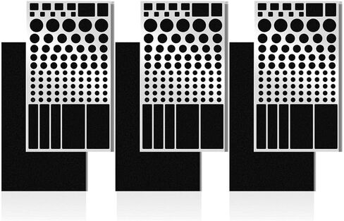 FLANCCI LED Light Blocking Stickers, Light Dimming LED Filters, (6 Sheets) Dimming Sheets for Routers, LED Covers Blackout, Dimming 50% ~ 80% of LED Lights (6Sheets = 3 Cut Out + 3 Uncut) in Saudi Arabia