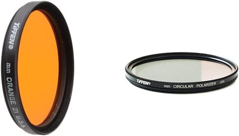 Tiffen 52mm 21 Filter (Orange) and Tiffen 52CP 52mm Circular Polarizer, Black in Saudi Arabia