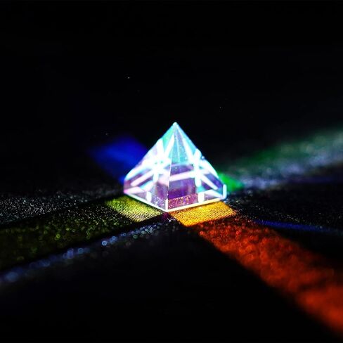 عدسة K9 زجاجية كريستالية بصرية هرمية ملونة منشور تشتت RGB، للتصوير الفوتوغرافي للصور والفيزياء والديكور، 20 مم in Kuwait