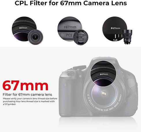 Beschoi 37mm Polarizer Filter 30 Layer Multi-Resistant Nano Coated Circular Polarizing Filter(CPL) with HD Optical Glass/Ultra Slim Frame, Reduce Glare/Enhance Contrast/Reduce Reflection in Saudi Arabia