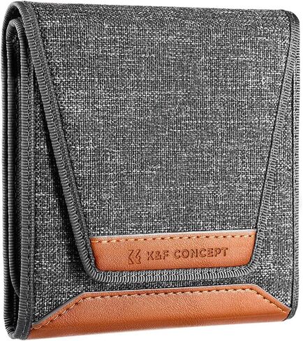 حقيبة مرشح عدسة مفهوم K&F تصل إلى 95 مم، حافظة مرشح للطاقة الشمسية، محفظة تخزين مرشح عدسة الكاميرا المميزة من جلد الغزال الصناعي لمرشح ND UV CPL، حقيبة مرشح مقاومة للماء in Kuwait