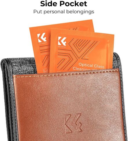 حقيبة مرشح عدسة مفهوم K&F تصل إلى 95 مم، حافظة مرشح للطاقة الشمسية، محفظة تخزين مرشح عدسة الكاميرا المميزة من جلد الغزال الصناعي لمرشح ND UV CPL، حقيبة مرشح مقاومة للماء in Kuwait