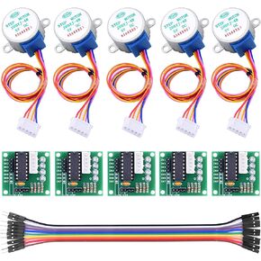 Longruner 5X Geared Stepper Motor 28byj 48 Uln2003 5v Stepper Motor Uln2003 Driver Board Compatible with ArduinoIDE (with Wire) in Kuwait