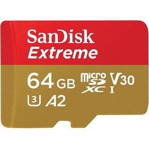 SanDisk 32GB Extreme microSDHC UHS-I Memory Card with Adapter - Up to 100MB/s, C10, U3, V30, 4K, A1, Micro SD - SDSQXAF-032G-GN6MA in Kuwait