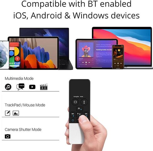 TNP Bluetooth Remote Control for iPad iPhone - Trackpad Media Presenter for iOS Mac Android Tablet PC - Wireless Camera Shutter, Media Button, Presentation Clicker, iPad Air Pro, MacBook Pro Mini M1 in Saudi Arabia