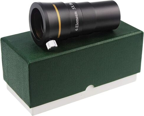 Astromania Telescope 4-Elements Short Barlow Lens Eyepiece 5X 1.25 Inch | Multi-Coating on All Lens Surface,Ultra-Short Length Barlows,Filter Thread for 1.25" Filters,Built-In Brass Compression Ring in Saudi Arabia