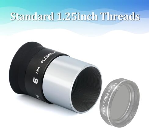 4mm Telescope Eyepiece 1.25inch, 4-Element Plossl Eyepiece, Fully Coated Optical Lens, Metal Construction in Kuwait