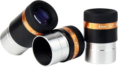 SVBONY 10mm Eyepiece Telescope, 1.25" 62 Degree Aspheric Telescope Lens | for Viewing the Planets, Nebula, Birdwatching, 3 Element 2 Groups, Sharp & Clear,Fully Coated Telescope Accessory in Kuwait