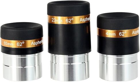 SVBONY 10mm Eyepiece Telescope, 1.25" 62 Degree Aspheric Telescope Lens | for Viewing the Planets, Nebula, Birdwatching, 3 Element 2 Groups, Sharp & Clear,Fully Coated Telescope Accessory in Kuwait