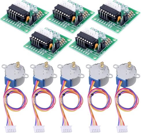 Longruner 5X Geared Stepper Motor 28byj 48 Uln2003 5v Stepper Motor Uln2003 Driver Board Compatible with ArduinoIDE (with Wire) in Kuwait