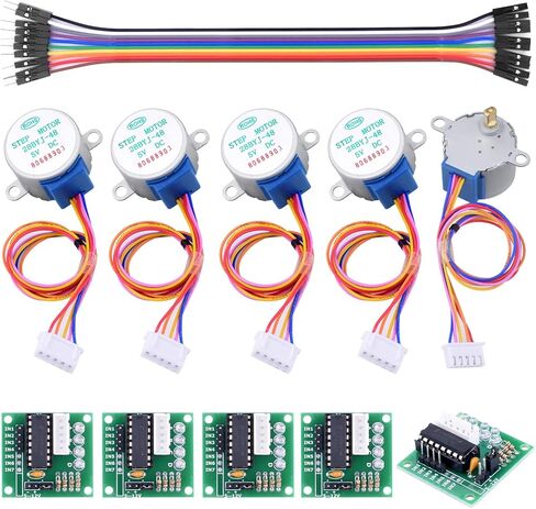 Longruner 5X Geared Stepper Motor 28byj 48 Uln2003 5v Stepper Motor Uln2003 Driver Board Compatible with ArduinoIDE (with Wire) in Kuwait
