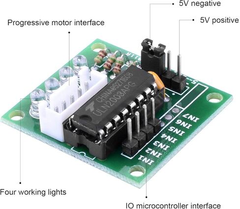 Longruner 5X Geared Stepper Motor 28byj 48 Uln2003 5v Stepper Motor Uln2003 Driver Board Compatible with ArduinoIDE (with Wire) in Kuwait