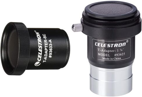Celestron T-Adapter with SCT 5, 6, 8 with 9.25, 11, 14, Black (93633-A) & 93625 Universal 1.25-inch Camera T-Adapter in Saudi Arabia
