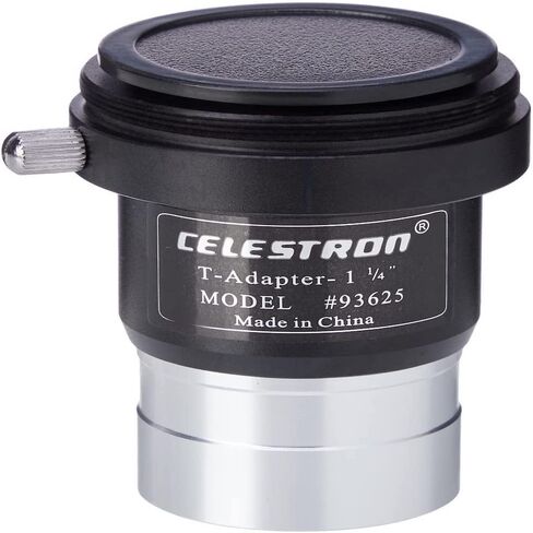 Celestron T-Adapter with SCT 5, 6, 8 with 9.25, 11, 14, Black (93633-A) & 93625 Universal 1.25-inch Camera T-Adapter in Saudi Arabia
