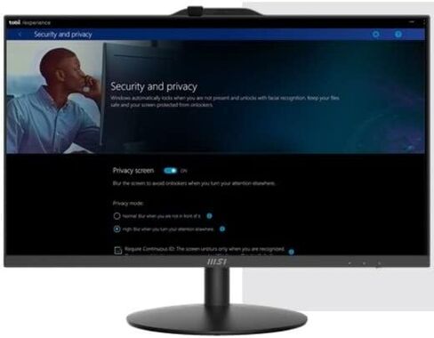 MSI كمبيوتر مكتبي برو AP272 AIO 27 انش FHD IPS، انتل كور i5-12400، ذاكرة 16GB (8GB*2)، SSD 500GB، واي فاي 6، بلوتوث 5.1، اسود، ضمان 3 سنوات، ويندوز 11 برو (12M-092US) in Saudi Arabia