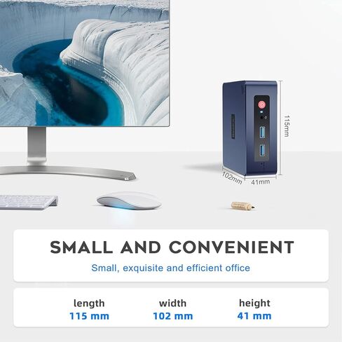 Beelink Mini PC Mini s with Intel N5095 (up to 2.9GHz) 8GB DDR4 128GB SSD Mini Computers, 4K Dual Display, Dual Brand WiFi 5 Linux PC(Ubuntu.etc), HTPC, Family-NAS, Auto Power On, Wake On LAN in Kuwait