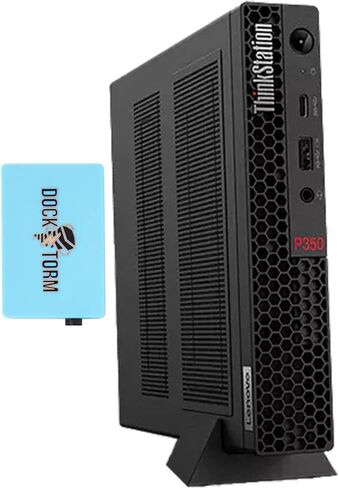 Lenovo ThinkStation P3 Tiny WiFi Business Mini Desktop (Intel i7-13700T 16-Core, 64GB RAM, 1TB PCIe SSD, T1000, Bluetooth, HDMI, USB 3.2, Black, Win 10 Pro) with Hub in Saudi Arabia