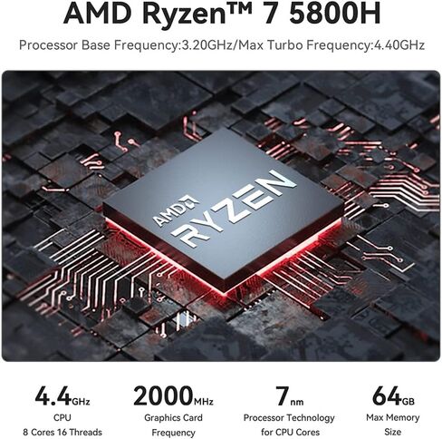 Beelink SER3 Mini PC, AMD Ryzen 3 3200U 2C/4T, 16G DDR4 RAM 500G SSD | Mini Computer, Micro PC 4K@60Hz Dual Display, Mini Computer WiFi6/BT5.2/HTPC/W-11 Pro in Kuwait