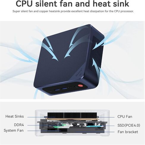 كمبيوتر صغير Beelink SEI12 الجيل الحادي عشر من معالجات Intel Core i5 i5-1235U (حتى 4.4 جيجا هرتز)، كمبيوتر صغير مع ذاكرة الوصول العشوائي DDR4 سعة 16 جيجابايت و500 جيجابايت M.2 NVMe Pcle 4.0 SSD، 4K 60FPS/Dual HDMI/WiFi6/BT5.2، تشغيل تلقائي in Kuwait