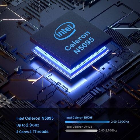 كمبيوتر مكتبي صغير انتل N5095 (حتى 2.9GHz) وذاكرة RAM DDR4 12GB وSSD 256GB وشاشة مزدوجة HDMI 4K وواي فاي 2.4/5G وبلوتوث 4.2 جيجابت ايثرنت مع حامل فيسا للاستخدام اليومي والمكتب من اسيماجيسيان in Kuwait