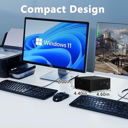 Intel NUC 11 NUC11PAHi50Z Panther Canyon Mini PC Desktop - 16GB DDR4 RAM & 256GB SSD, Core i5-1135G7 4-Core, Iris Xe Graphics, WiFi 6, BT 5.0 Thunderbolt 3 8K & Quadruple Monitor Capable (Win 11 Pro) in Saudi Arabia