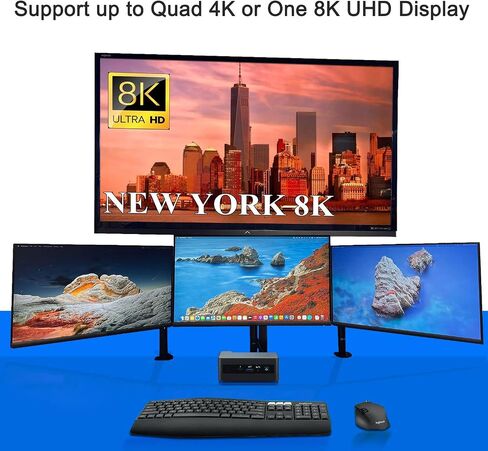 Intel NUC 11 NUC11PAHi50Z Panther Canyon Mini PC Desktop - 16GB DDR4 RAM & 256GB SSD, Core i5-1135G7 4-Core, Iris Xe Graphics, WiFi 6, BT 5.0 Thunderbolt 3 8K & Quadruple Monitor Capable (Win 11 Pro) in Saudi Arabia
