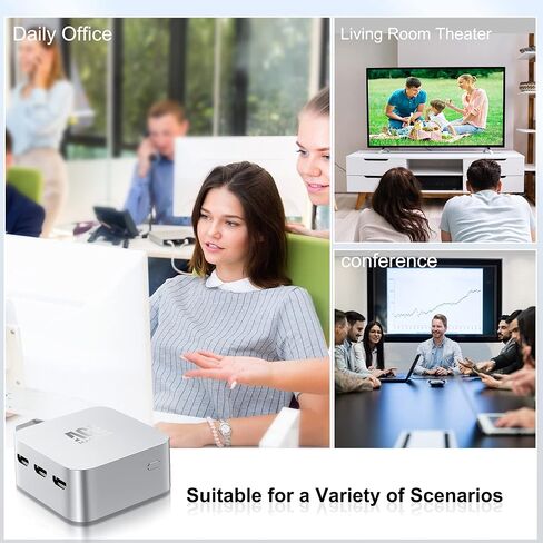 كمبيوتر مكتبي صغير T8 برو بمعالج انتل سيليرون N5095 (حتى 2.90GHz) ومنفذ HDMI 4K @60 و3 منافذ ايثرنت وRAM DDR4 8GB وSSD 256GB وويندوز 11 برو وواي فاي 2.4/5G وبلوتوث 4.2 من ايماجيشان in Kuwait