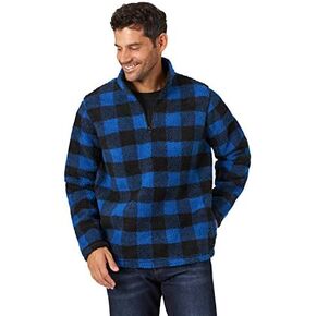 Wrangler Men's 1/4 Zip Sherpa Pullover in Saudi Arabia