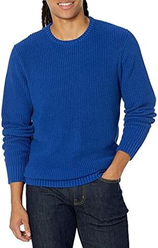 Goodthreads Men's Soft Cotton Rib Stitch Crewneck Sweater in Saudi Arabia