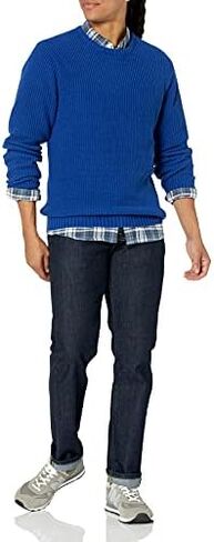 Goodthreads Men's Soft Cotton Rib Stitch Crewneck Sweater in Saudi Arabia