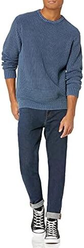 Goodthreads Men's Soft Cotton Rib Stitch Crewneck Sweater in Saudi Arabia