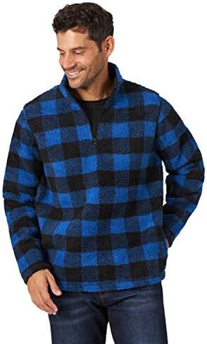 Wrangler Men's 1/4 Zip Sherpa Pullover in Saudi Arabia