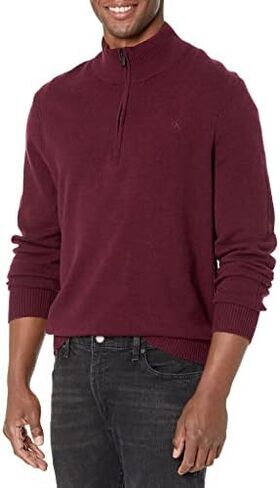 Calvin Klein Men's Merino Wool 1/4 Zip Sweater in Saudi Arabia
