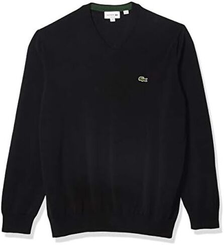 Lacoste Men's Long Sleeve V Neck Cotton Jersey Sweater in Saudi Arabia