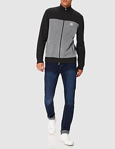 A|X ARMANI EXCHANGE Men's Colorblock Logo Zip-up Cardigan in Saudi Arabia