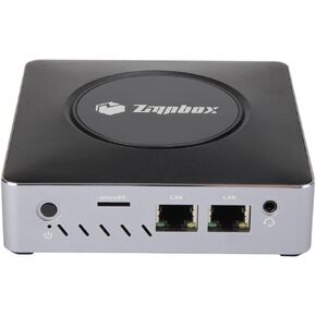 Zignbox GL01V2 كمبيوتر صغير بدون مروحة معالج Intel Celeron N4000 يصل إلى 2.6 جيجا هرتز، 4 جيجا بايت رام، 120 جيجا بايت SSD، ثنائي HDMI، ثنائي LAN، ويندوز 10 برو in Kuwait