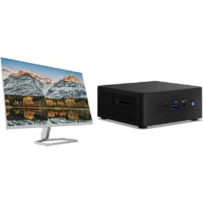 كمبيوتر مكتبي صغير Intel NUC11PAHi5 للمنزل والأعمال i5-1135G7 رباعي النواة، ذاكرة وصول عشوائي 16 جيجابايت، 1 تيرابايت SATA SSD، رسومات مدمجة، WiFi، بلوتوث، HDMI، USB 3.2، Win 11 Pro مع شاشة M27fw 27 بوصة in Saudi Arabia