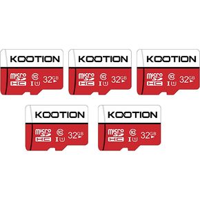 بطاقة KOOTION 5 X 32GB Micro SD فئة 10 Micro SDHC بطاقة 32GB TF بطاقة Micro SD عالية السرعة 5 عبوات بطاقة ذاكرة UHS-1، C10، U1 in Kuwait