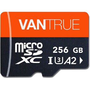 Vantrue 256GB microSDXC UHS-I U3 4K Memory Card with Adapter for Dash Cams | UHS-I U3, 4K UHD video, high speed transfer, monitoring grade, for dash cams, body cams, action cameras, security systems in Saudi Arabia