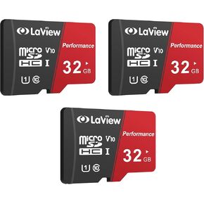 LaView 32GB Micro SD Card 2 Pack, Micro SDXC UHS-I Memory Card – 95MB/s,633X,U1,C10, Full HD Video V10, A1, FAT32, High Speed Flash TF Card P500 for Computer with Adapter/Phone/Tablet/PC in Kuwait
