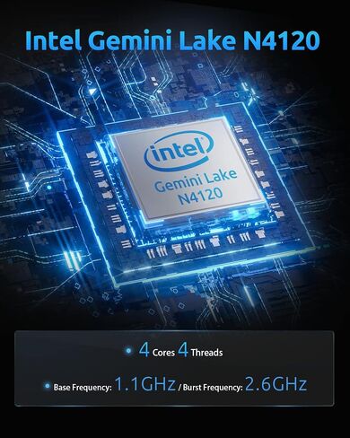 Bmax Mini PC Windows 11Pro 8GB RAM/256GB SSD، كمبيوتر مكتبي صغير Gemini Lake N4120 (يصل إلى 2.6 جيجاهرتز)، كمبيوتر صغير جيجابت إيثرنت، واي فاي ثنائي النطاق/HDMI 2.0، نوع C، 4K 60 هرتز ثلاثي العرض HTPC in Saudi Arabia