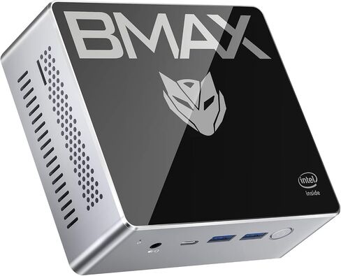 Bmax Mini PC Windows 11Pro 8GB RAM/256GB SSD، كمبيوتر مكتبي صغير Gemini Lake N4120 (يصل إلى 2.6 جيجاهرتز)، كمبيوتر صغير جيجابت إيثرنت، واي فاي ثنائي النطاق/HDMI 2.0، نوع C، 4K 60 هرتز ثلاثي العرض HTPC in Saudi Arabia