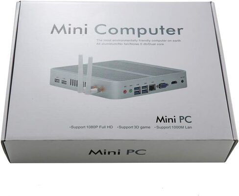 KINGDEL Industrial PC, Fanless Mini Desktop Computer with Celeron Dual Core CPU, 8GB RAM, 128GB SSD, 2xNICs, 4xCOM RS232, HD Port, Full Metal Body in Kuwait