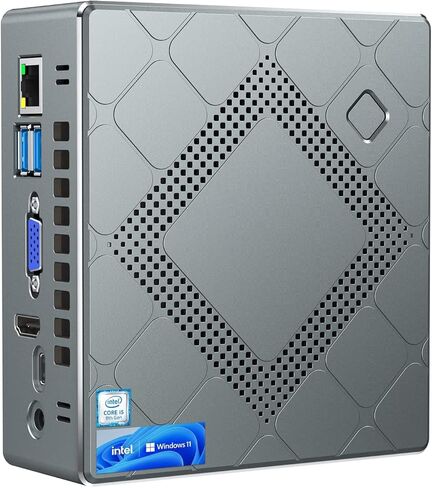 Mini PC Windows 11 Pro, Intel i5-8279U (up to 4.1Ghz) 16GB DDR4 512G M.2 SSD, 4 Cores 8 Thread Small Desktop Computer 4K HDMI VGA Type-C USB 3.0 WiFi 5 BT 4.2, Support Auto Power On in Saudi Arabia